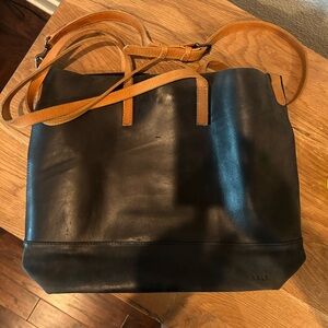 ABLE Abera Crossbody - Black and Cognac